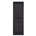 Mr Mxyzptlk Perfect Shutters IL501559002 Premier Louver Exterior Decorative Shutter; Black - 15 x 59 in. IL501559002